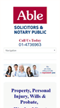 Mobile Screenshot of ablesolicitors.ie